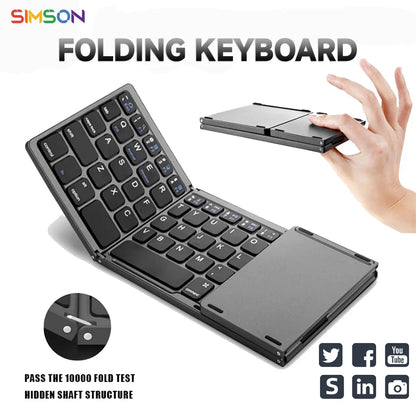Triple Folding Keyboard for Windows Android IOS iPad Phone