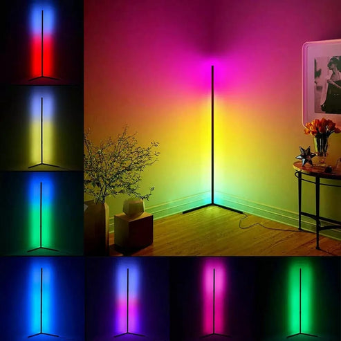 Remote Control LED Light Corner Lamp ABS 20 Watt Multicolour 132cm