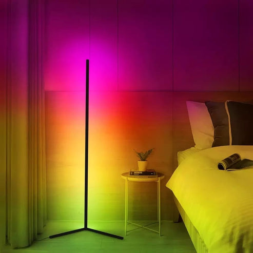 Remote Control LED Light Corner Lamp ABS 20 Watt Multicolour 132cm