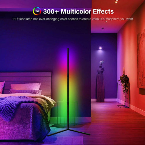 Remote Control LED Light Corner Lamp ABS 20 Watt Multicolour 132cm